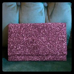 Black Glitter Clutch Purse